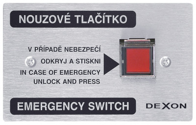 ES 100 nouzové tlačítko