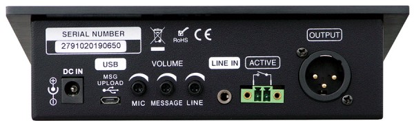 PA 600 stolní mikrofon s přehrávačem hlášení     